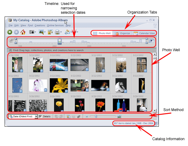 Photoshop Album 2.0 Interface