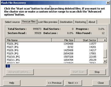 List of rescuable files
