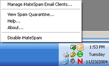 iHateSpam 4.0 System Tray Icon