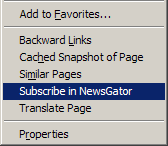 Subscribe in IE