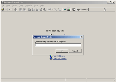 Open a Password Agent data file