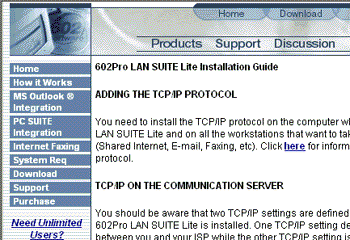 602Pro Lan Suite Support Site